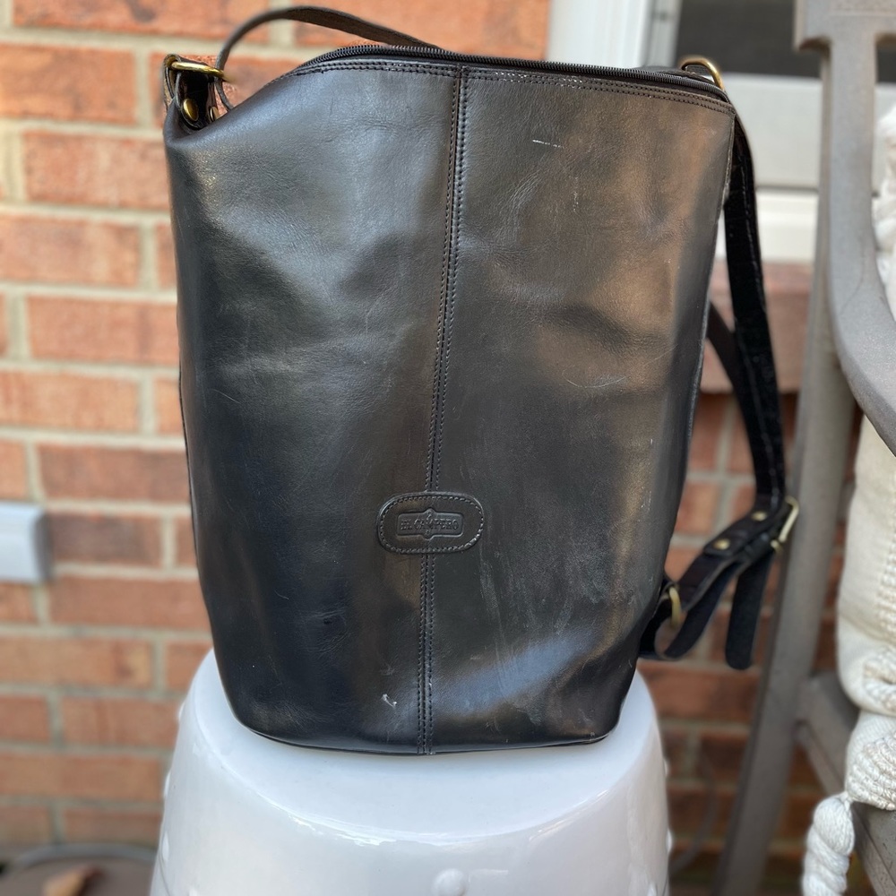 Vintage El Campero Made in Italy Large Bucket Bag.